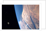 View of the Sinai Peninsula and the moon by Anonymous