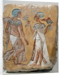 Armana style relief of a royal couple by Anonymous