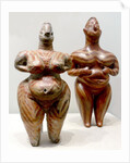 Clay female statues from Hacilar by Anonymous