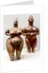 Clay female statues from Hacilar by Anonymous
