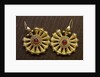 Roman earrings in gold with garnets by Anonymous
