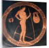 Attic red-figure cup with gymnasium scene by Euphronios and Onesimos