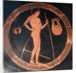 Attic red-figure cup with gymnasium scene by Euphronios and Onesimos