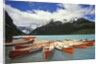 Canoes on Lake Louise by Anonymous