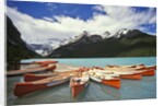 Canoes on Lake Louise by Anonymous