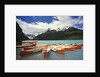 Canoes on Lake Louise by Anonymous