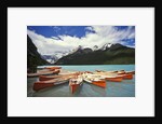 Canoes on Lake Louise by Anonymous