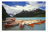 Canoes on Lake Louise by Anonymous