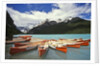 Canoes on Lake Louise by Anonymous