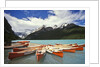 Canoes on Lake Louise by Anonymous