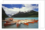 Canoes on Lake Louise by Anonymous