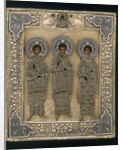 Russian icon with Saint Gurii, Saint Samon, and Saint Aviv by Anonymous