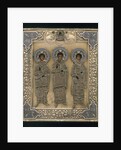 Russian icon with Saint Gurii, Saint Samon, and Saint Aviv by Anonymous