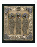 Russian icon with Saint Gurii, Saint Samon, and Saint Aviv by Anonymous