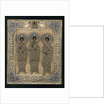 Russian icon with Saint Gurii, Saint Samon, and Saint Aviv by Anonymous