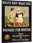 Waste Not - Want Not - Prepare for Winter poster by Anonymous