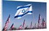 Israeli and American flags during 3000 Flags for 9-11 tribute by Anonymous
