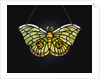 Tiffany Studios butterfly leaded glass lamp pendant with iridescent Favrile glass by Anonymous