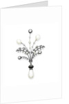 A diamond and natural pearl spray brooch by Anonymous