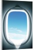 Close-up of airplane window by Anonymous