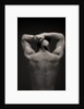 Rear view of a male stretching his arm behind his head by Anonymous