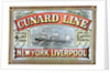 Cunard Line between New York and Liverpool poster by George H. Fergus