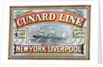 Cunard Line between New York and Liverpool poster by George H. Fergus