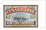 Cunard Line between New York and Liverpool poster by George H. Fergus