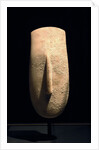 Cycladic sculpture of female head by Anonymous