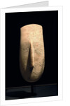 Cycladic sculpture of female head by Anonymous