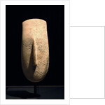 Cycladic sculpture of female head by Anonymous