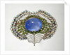 Brooch in the shape of a peacock feather by Karl Rothmuller