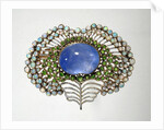 Brooch in the shape of a peacock feather by Karl Rothmuller