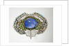 Brooch in the shape of a peacock feather by Karl Rothmuller