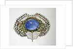Brooch in the shape of a peacock feather by Karl Rothmuller