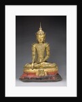 Seated crowned and bejeweled Buddha by Anonymous