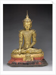 Seated crowned and bejeweled Buddha by Anonymous