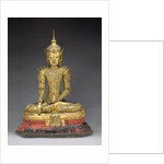 Seated crowned and bejeweled Buddha by Anonymous