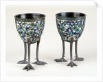 Two Chinese cloisonne egg cups by Anonymous