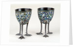 Two Chinese cloisonne egg cups by Anonymous