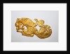 Gold plaque in the shape of a lion by Anonymous