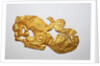 Gold plaque in the shape of a lion by Anonymous