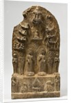 Northern Qi Dynasty stele with Twin-Bodhisattvas by Anonymous