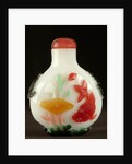 Carved jade snuff bottle by Anonymous
