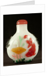 Carved jade snuff bottle by Anonymous