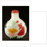 Carved jade snuff bottle by Anonymous