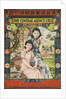 Poster with two young women in garden by Anonymous
