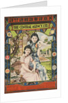 Poster with two young women in garden by Anonymous