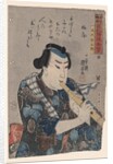 Goshaku Somegoro Playing Shakuhachi by Utagawa Kuniyoshi