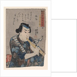 Goshaku Somegoro Playing Shakuhachi by Utagawa Kuniyoshi